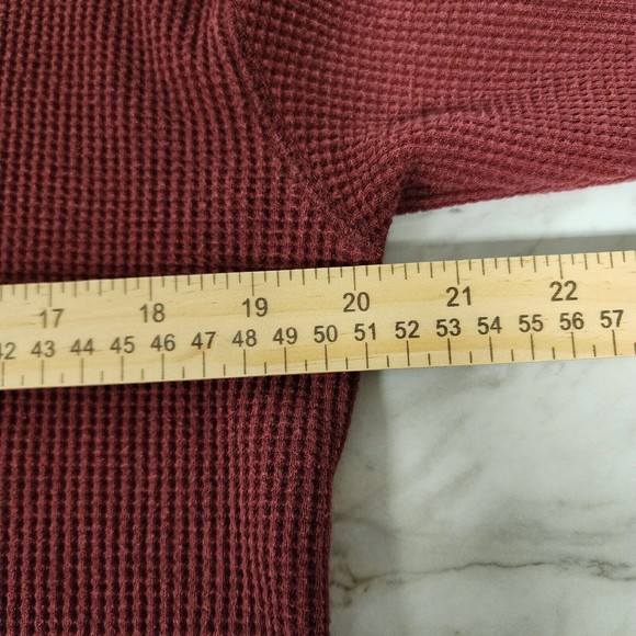 Polo Ralph Lauren Shirt Mens Small Burgundy Vintage Thermal Long Sleeve - Picture 14 of 16